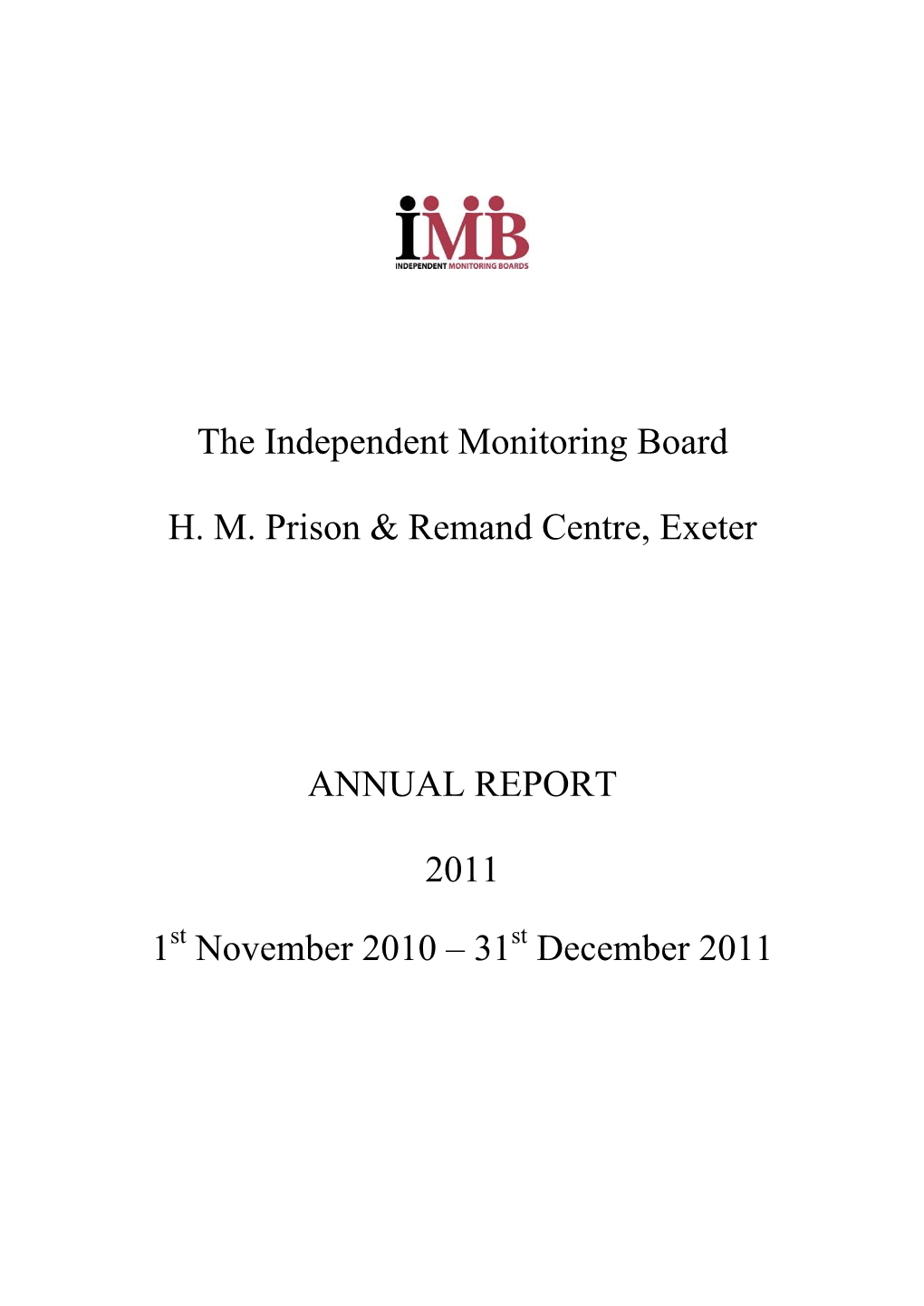 Annual Report for HMP Exeter