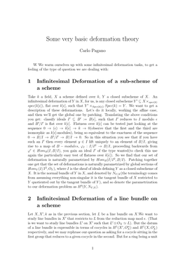 Some Very Basic Deformation Theory