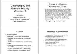 Cryptography and Network Security Chapter 12