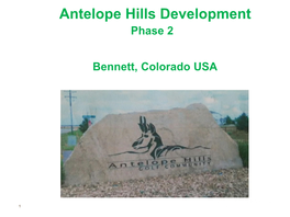 Antelope Hills Development Phase 2