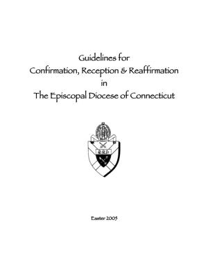 Guidelines for Confirmation, Reception & Reaffirmation in The
