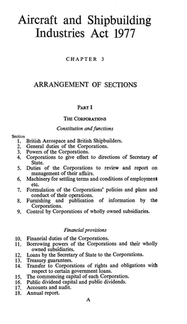 Aircraft and Shipbuilding Industries Act 1977