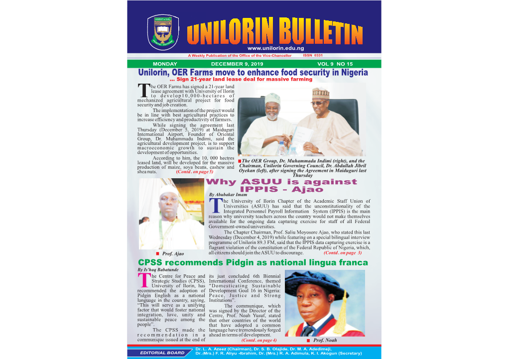 Bulletin December 9, 2019 Presscopy