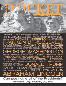 ABRAHAM LINCOLN Can You Name All of the Presidents? Presidents’ Day, February 20, 2017