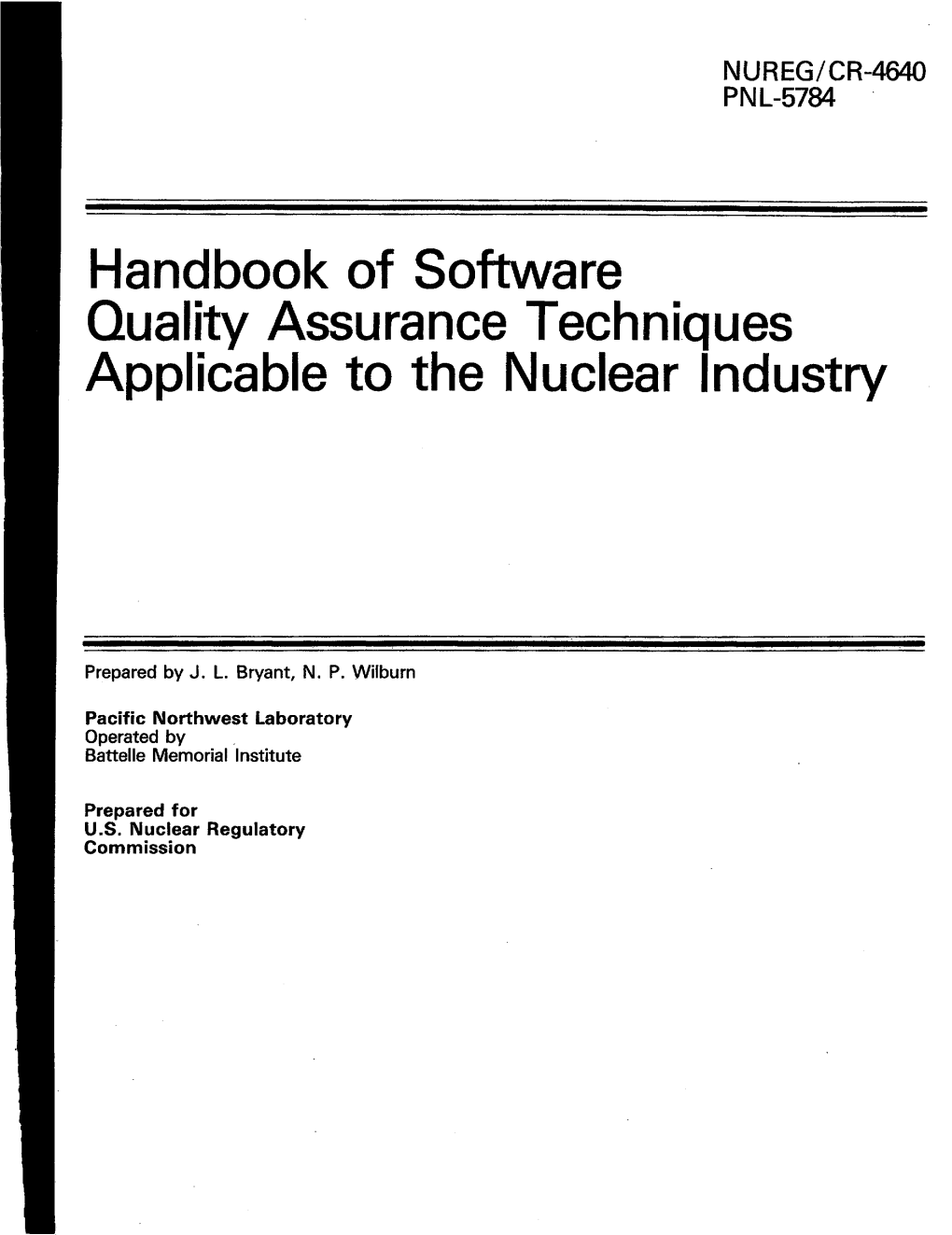 Quality Assurance Techniques Applicable to the Nuclear Industry