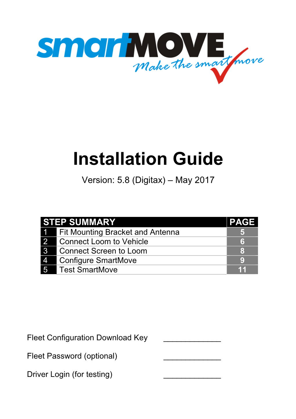 Installation Guide Version: 5.8 (Digitax) – May 2017