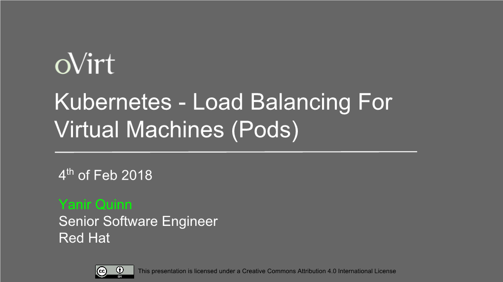 Kubernetes - Load Balancing For