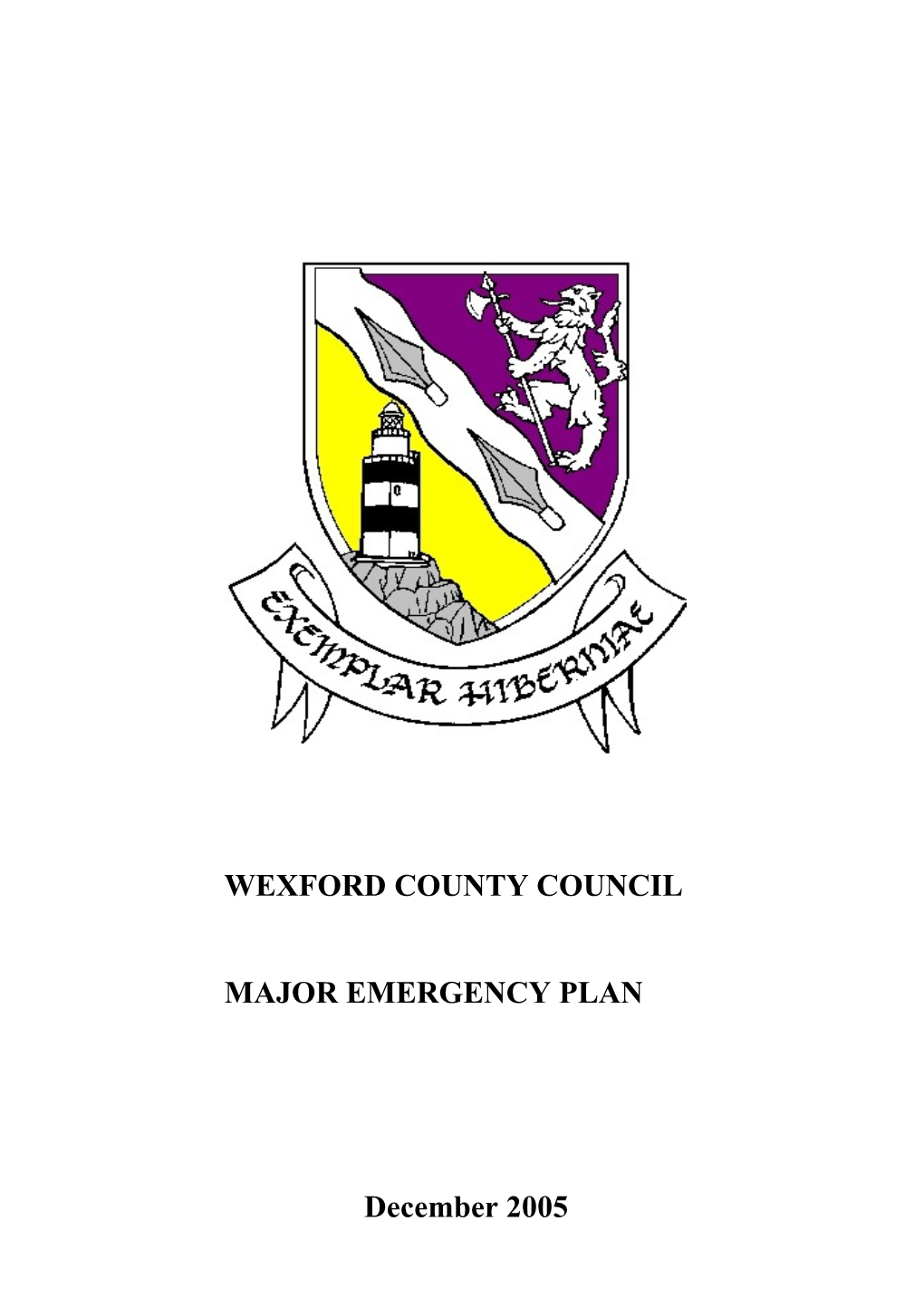 Wexford County Council Major Emergency Plan