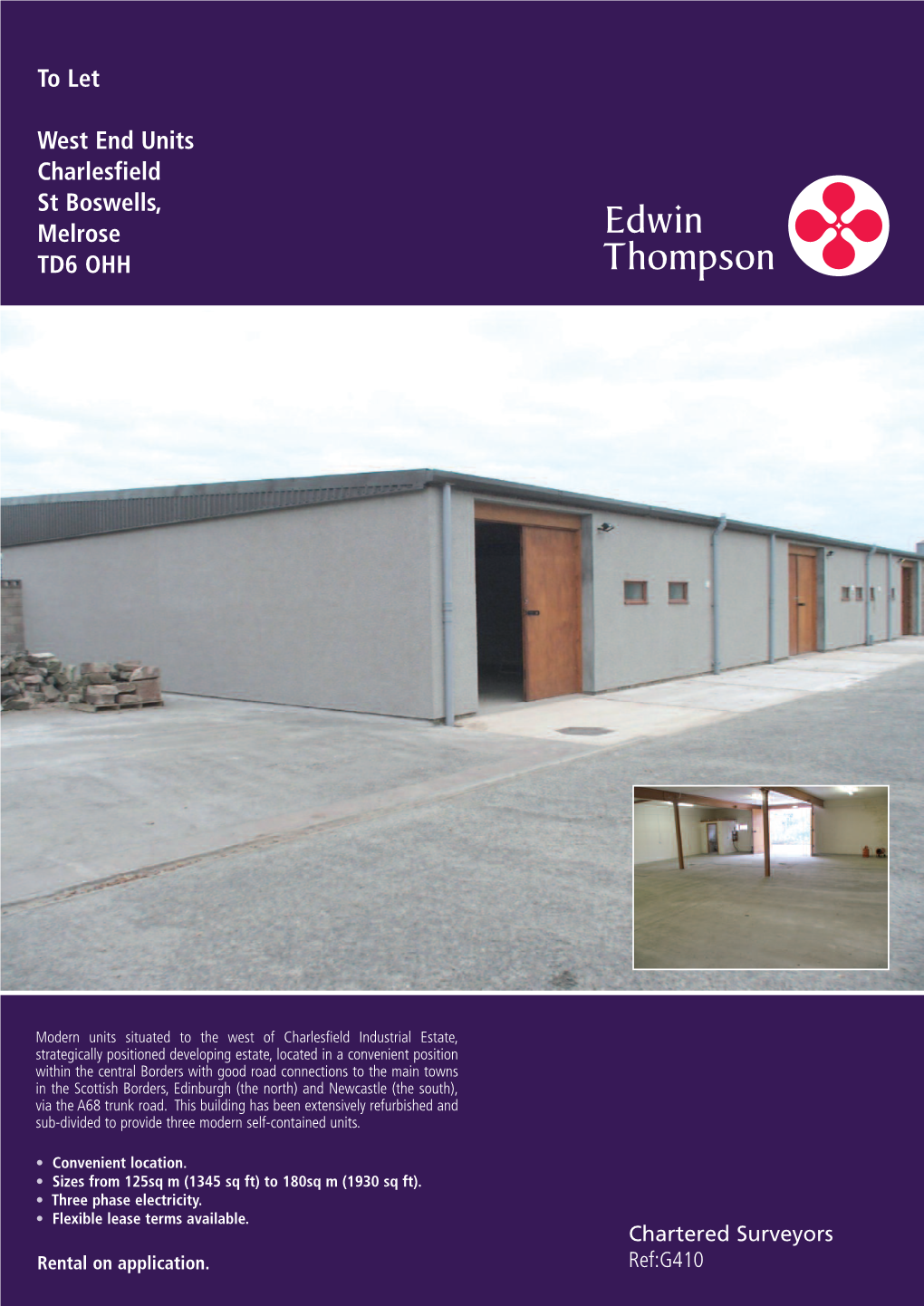 To Let West End Units Charlesfield St Boswells, Melrose TD6