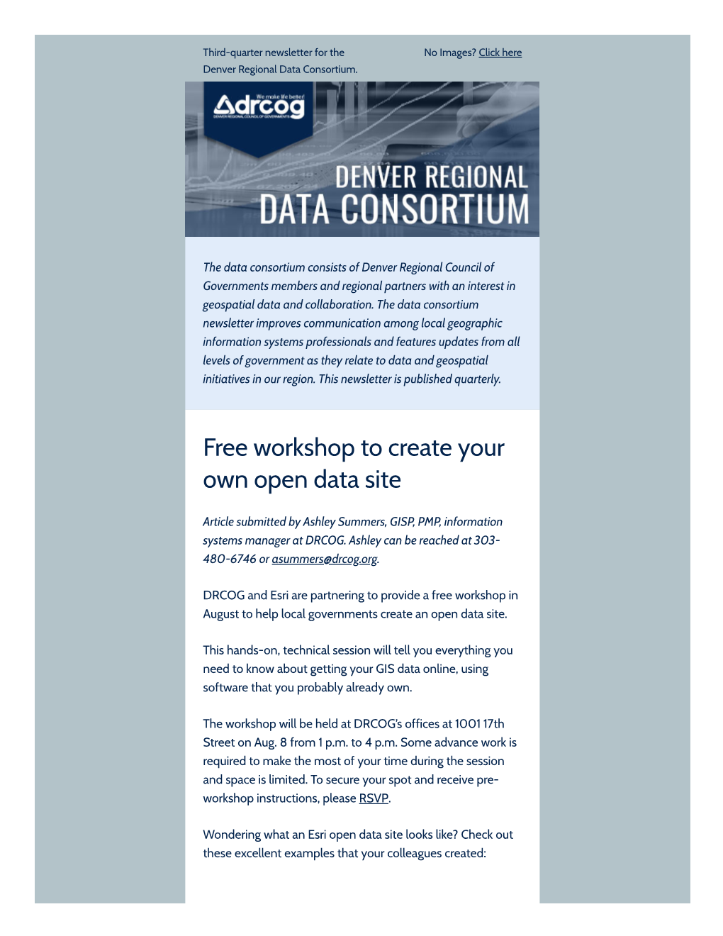 Free Workshop to Create Your Own Open Data Site