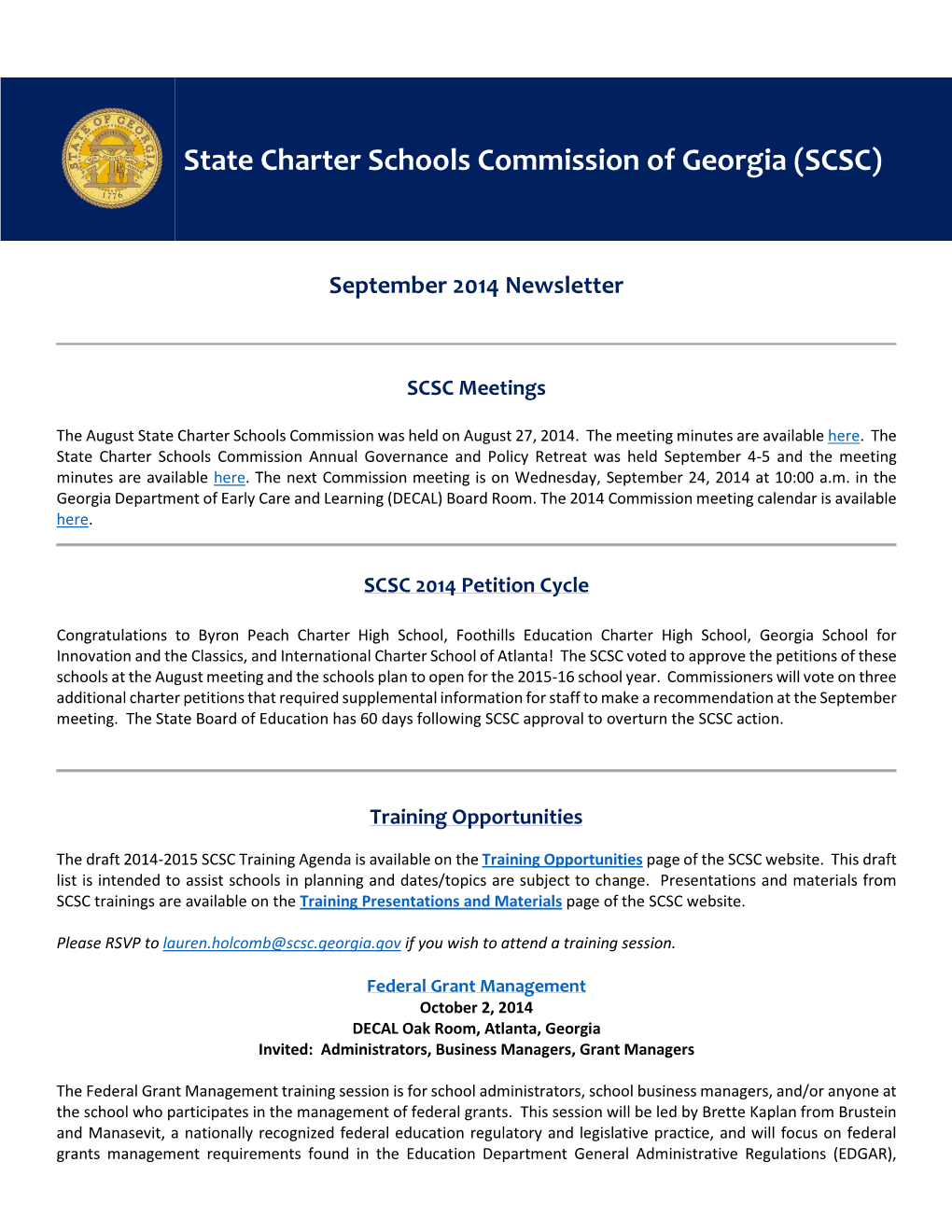 State Charter Schools Commission of Georgia (SCSC)