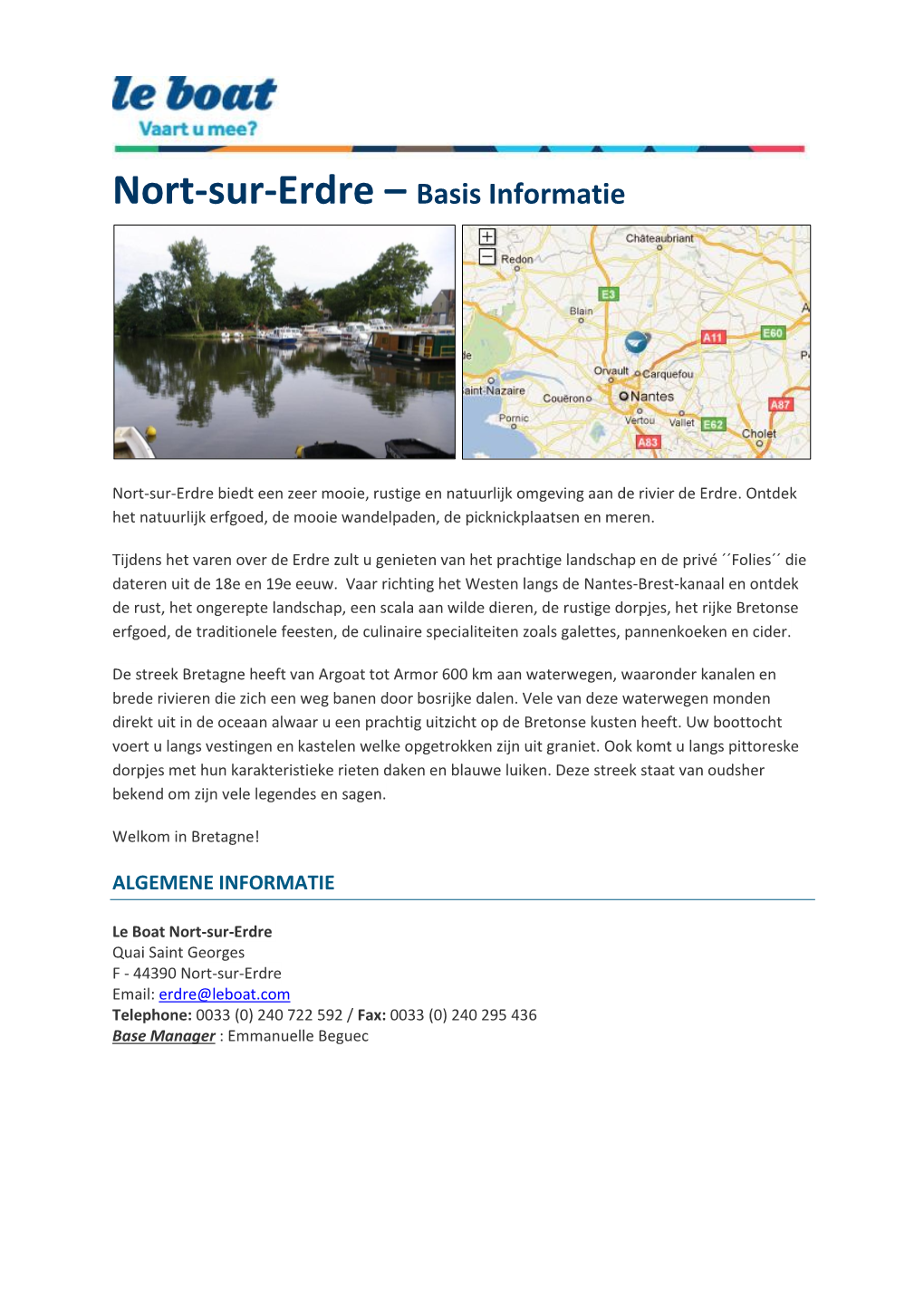 Nort-Sur-Erdre – Basis Informatie