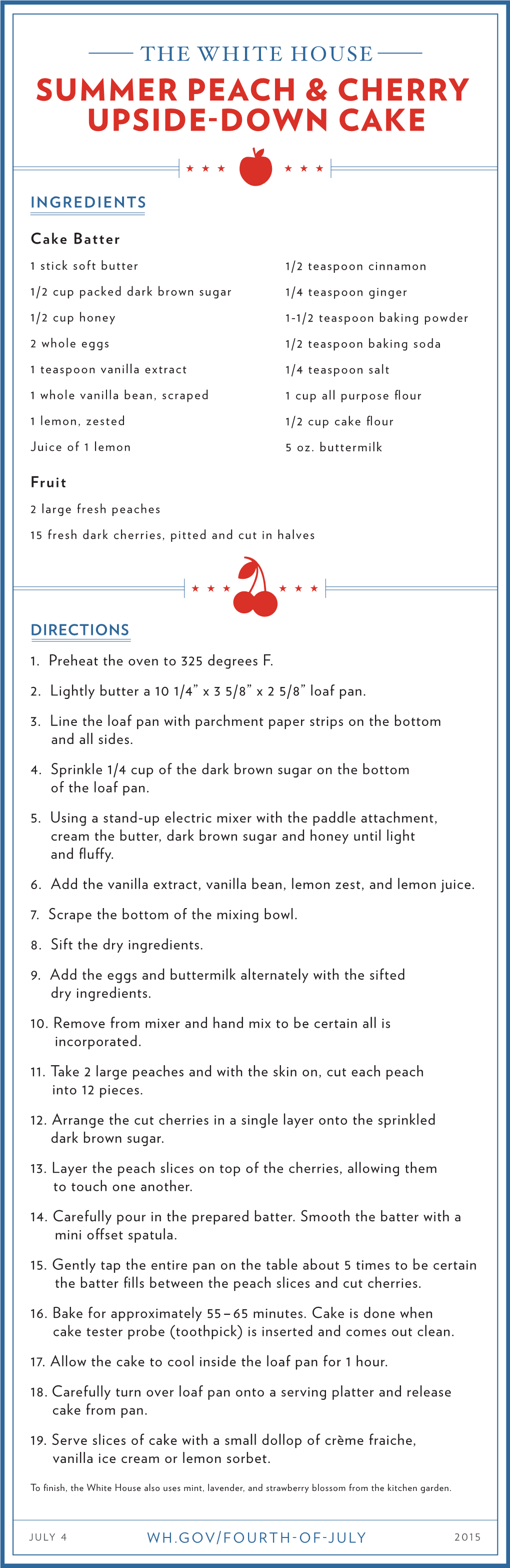 Summer Peach Cherry Upside Down Cake