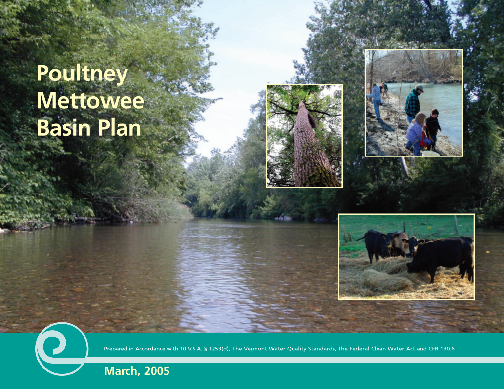 Poultney Mettowee Basin Plan