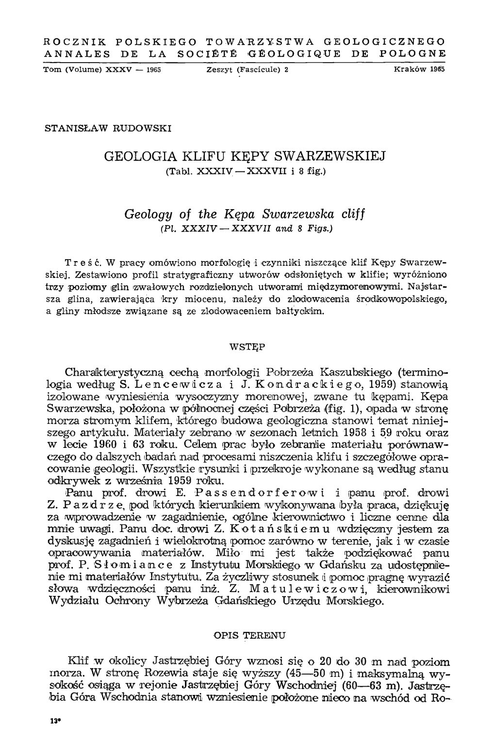 Geologia Klifu Kępy Swarzewskiej