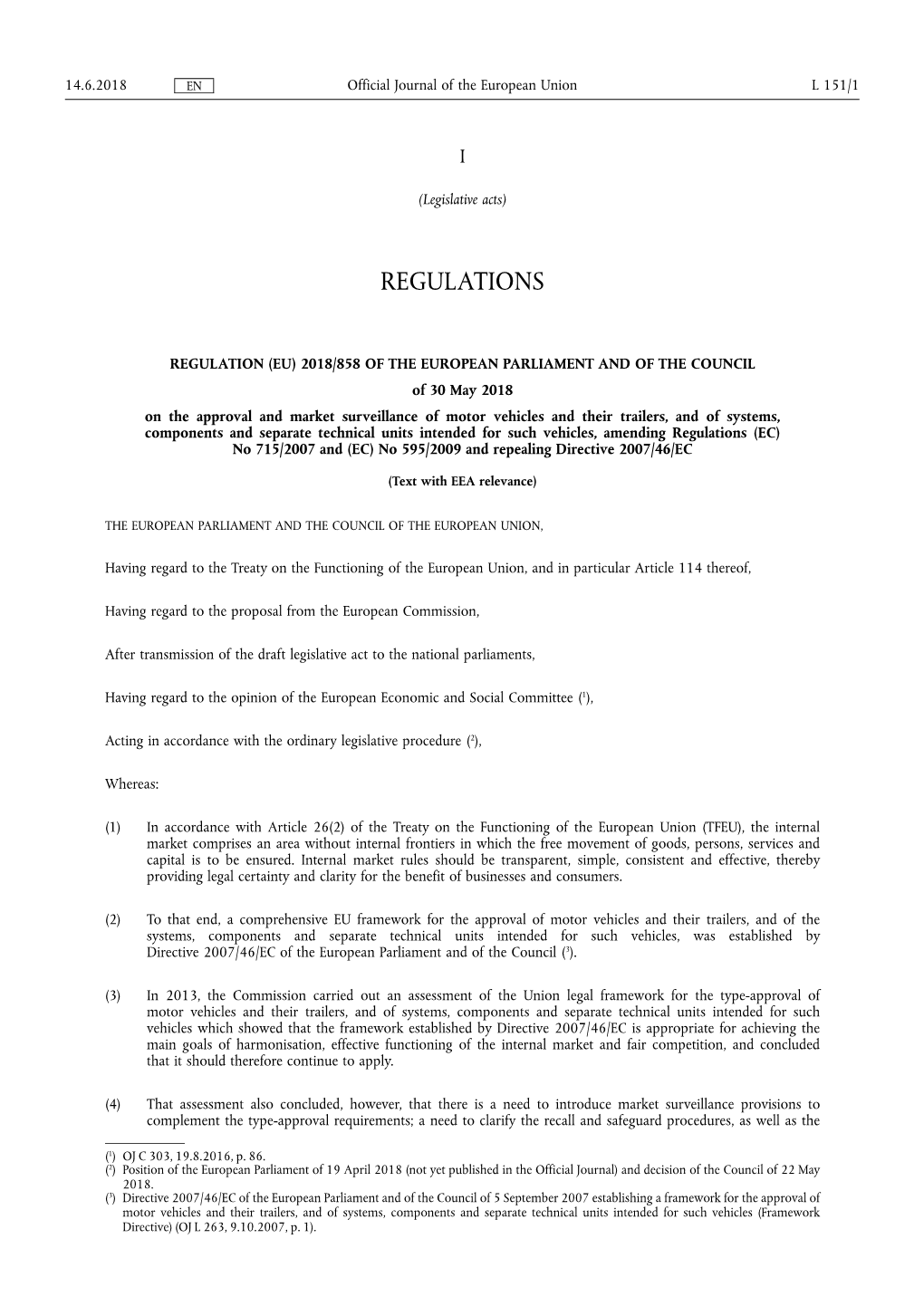Regulation (EU) 2018/858