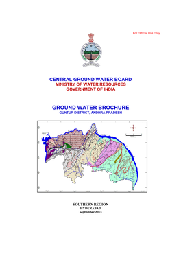 Ground Water Brochure Guntur District, Andhra Pradesh