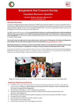 Bangladesh Red Crescent Society Population Movement Operation