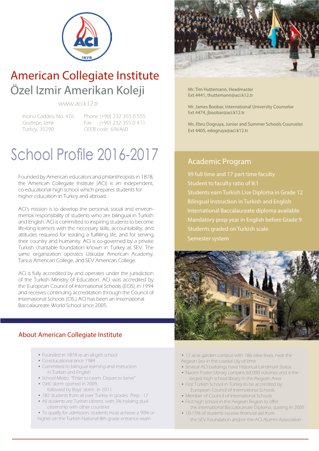 School Profile 2016-2017 Academic Program