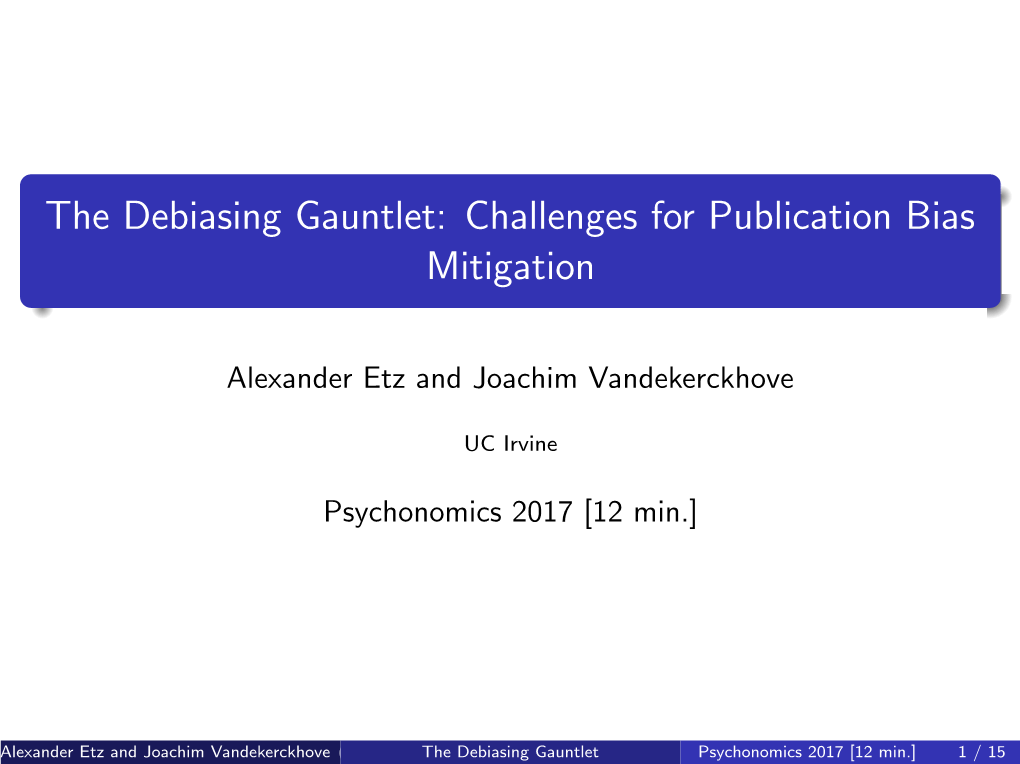 The Debiasing Gauntlet: Challenges for Publication Bias Mitigation