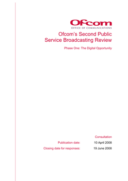 Ofcom's Second Public Service Broadcasting Review