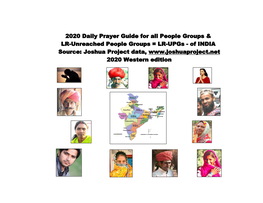 2020 Daily Prayer Guide for All People Groups & LR-Unreached People Groups = LR-Upgs