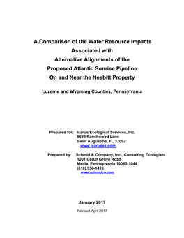 Alternative Alignments, Proposed Atlantic Sunrise Pipeline, Luzerne