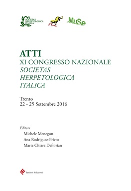XI Congresso Nazionale Societas Herpetologica Italica