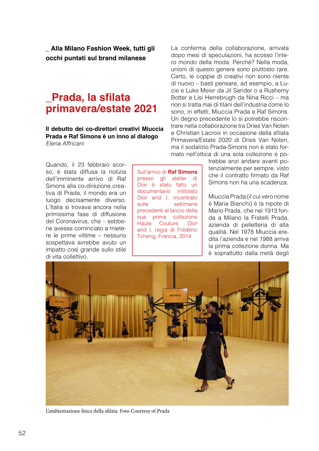 Prada, La Sfilata Primavera/Estate 2021