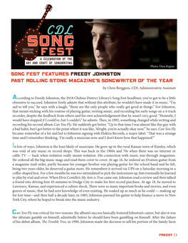 Song Fest Features Freedy Johnston Past Rolling Stone Magazine's