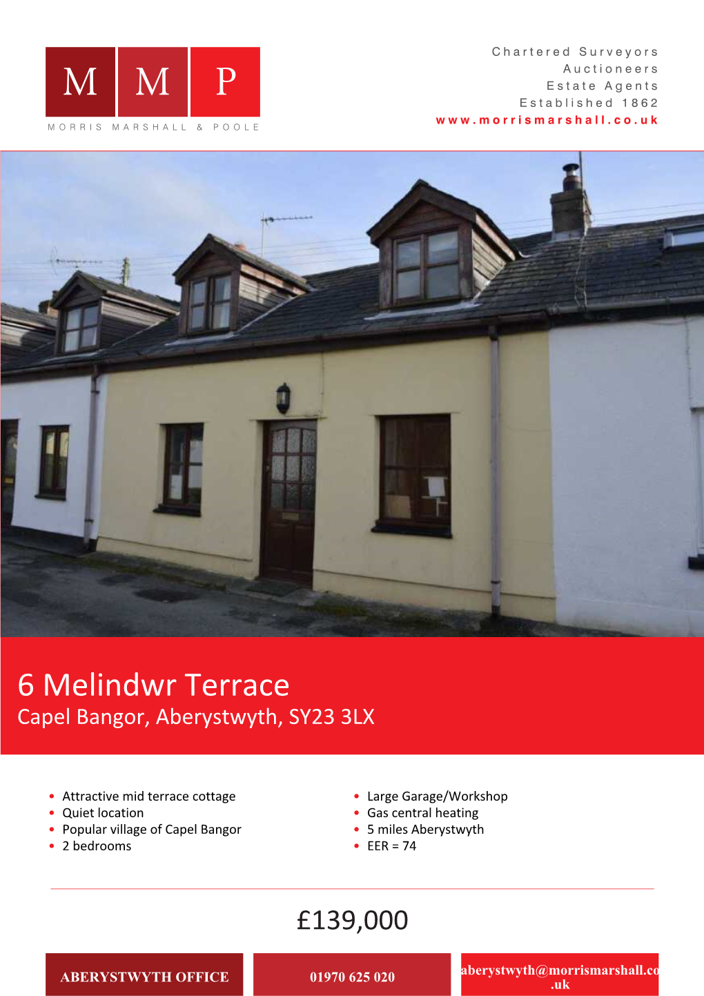 6 Melindwr Terrace Capel Bangor, Aberystwyth, SY23 3LX