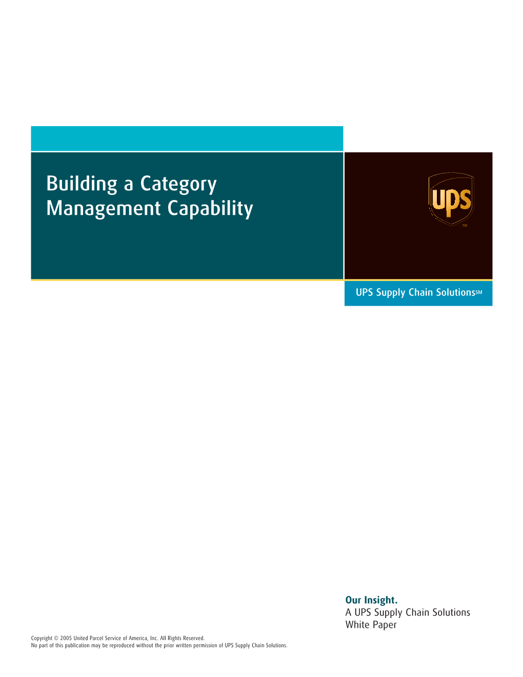 Building a Category Management Capability
