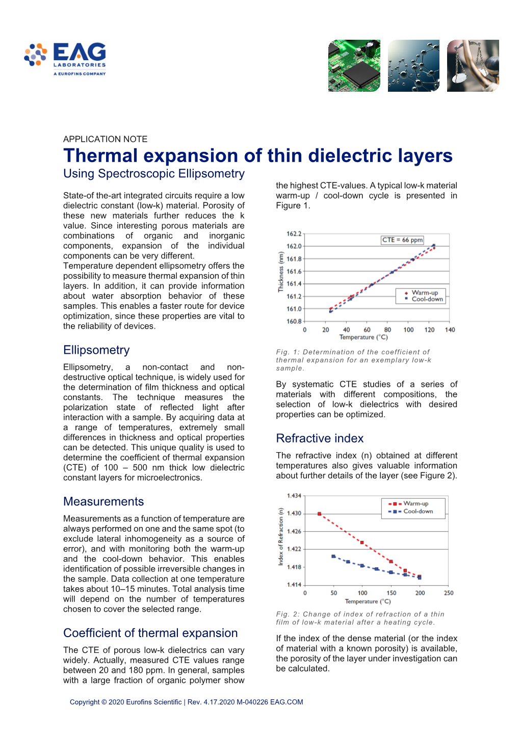 Thermal Expansion of Thin Dielectric Layers Using Spectroscopic Ellipsometry the Highest CTE-Values