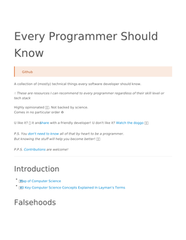 Every Programmer Should Know