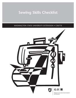 Sewing Skills Checklist