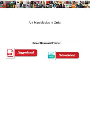 Ant Man Movies in Order