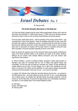 Israel Debates No. 1 26