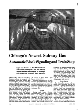 Chicago's Newest Subway Has Automatic Block Signaling And