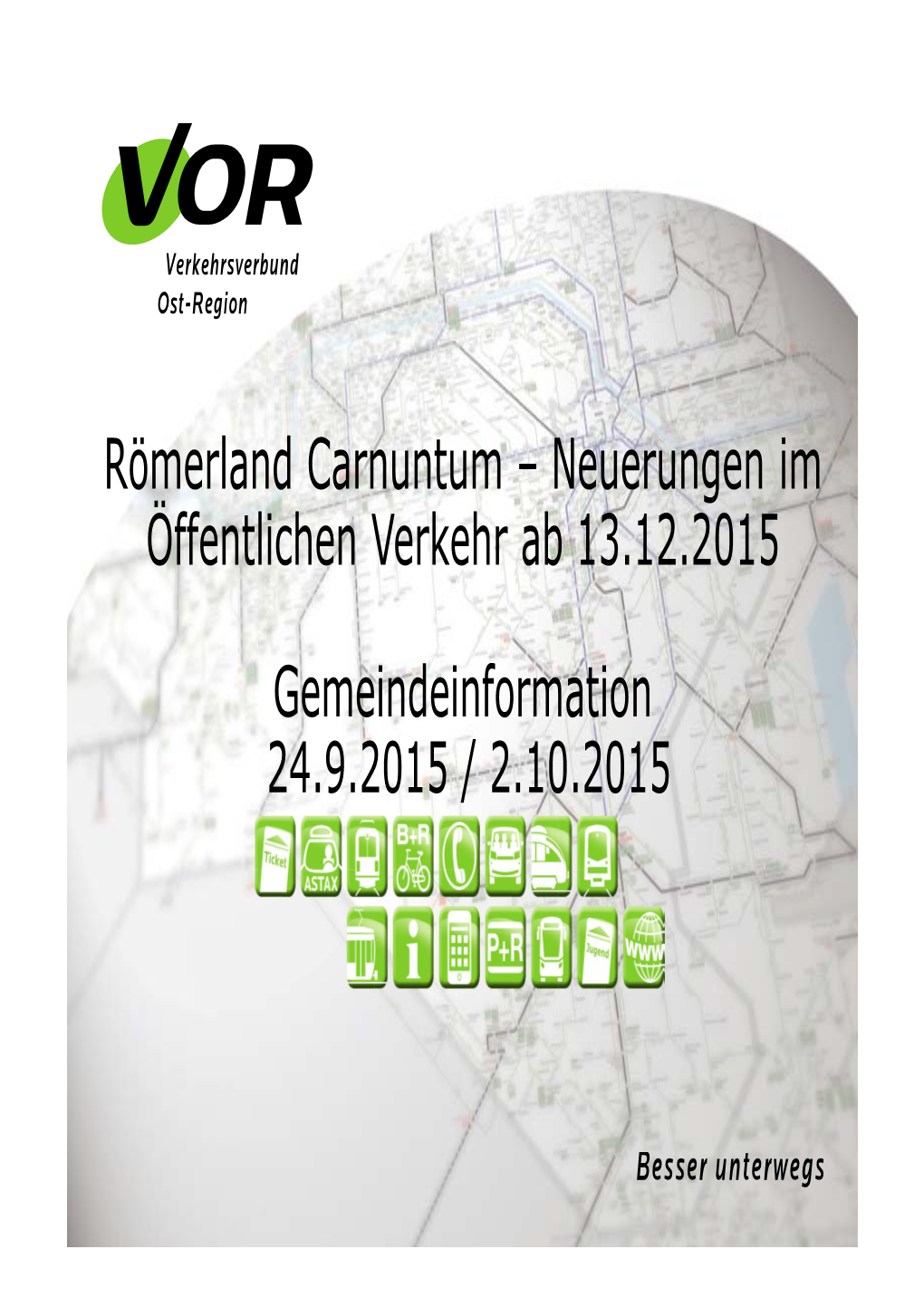 Römerland Carnuntum – Neuerungen Im Öffentlichen Verkehr Ab 13.12.2015