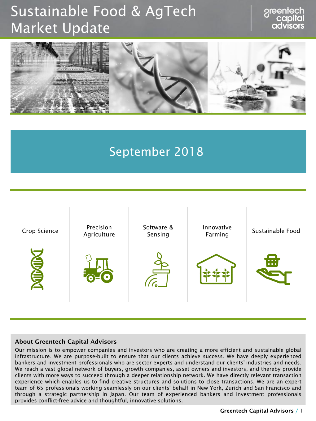 Sustainable Food & Agtech Market Update