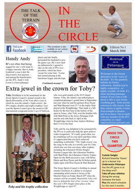 IN the CIRCLE This Newsletter Is Also Edition No 1 Available on Our Website March 2016