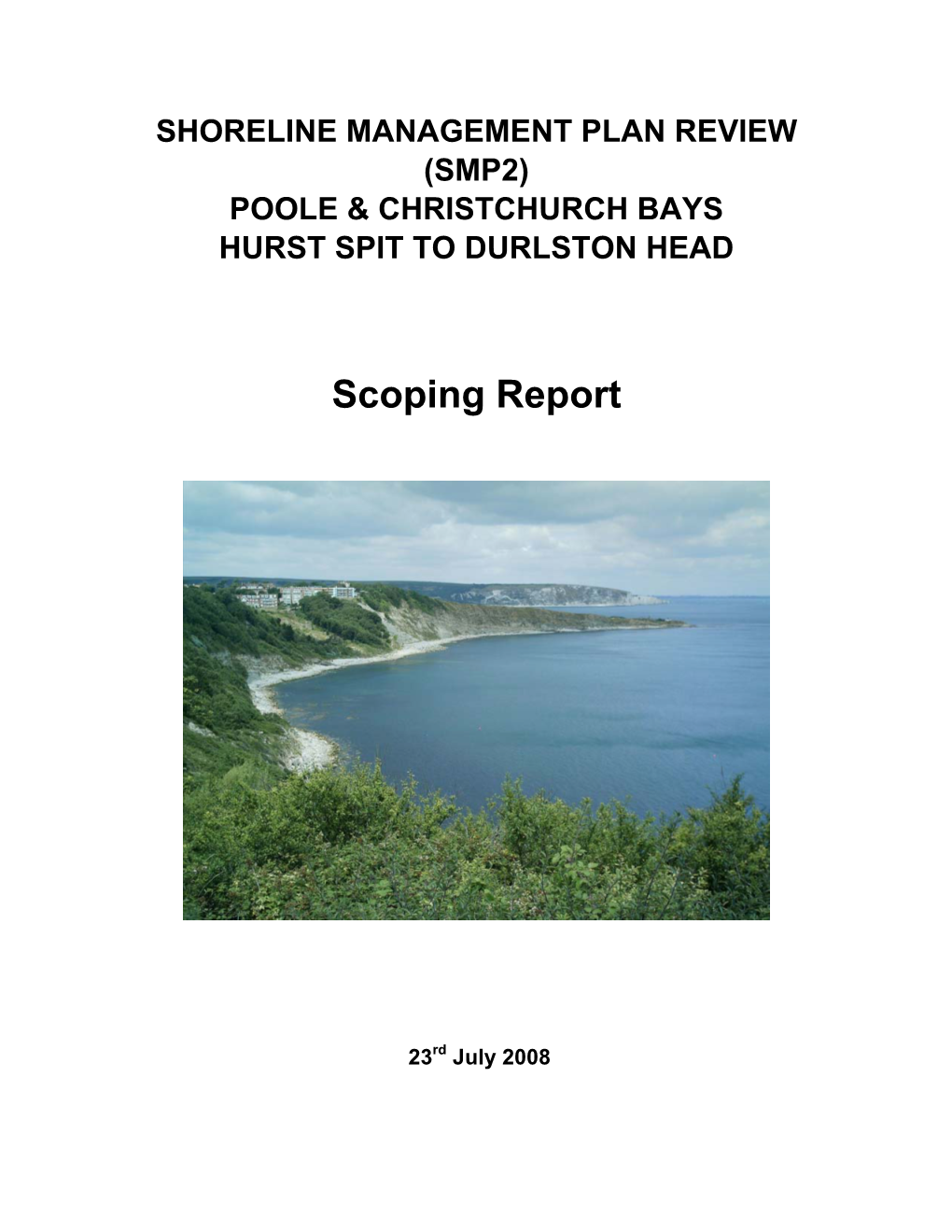 Poole & Christchurch Bays SMP2 Scoping Report