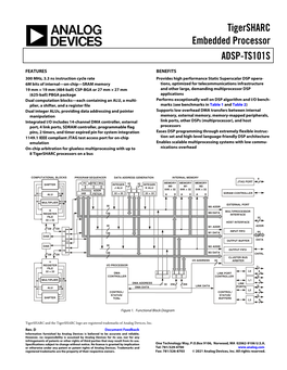 Tigersharc Embedded Processor ADSP-TS101S