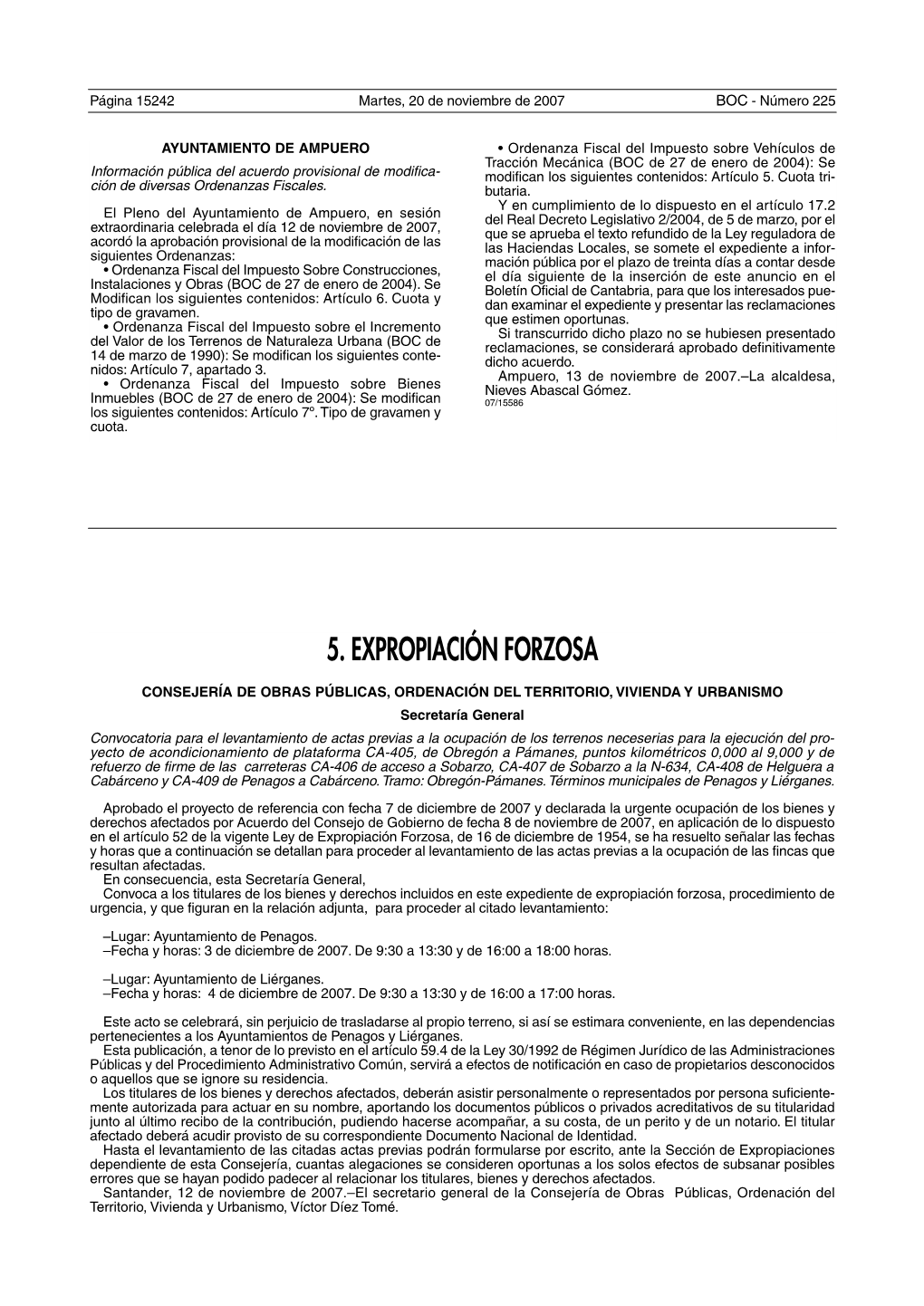 5. Expropiación Forzosa