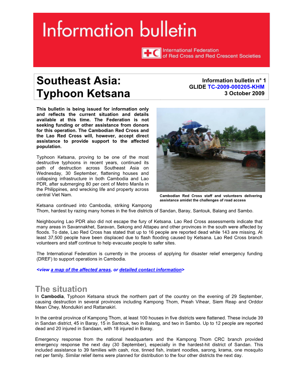Southeast Asia: Typhoon Ketsana