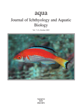 Journal of Ichthyology and Aquatic Biology
