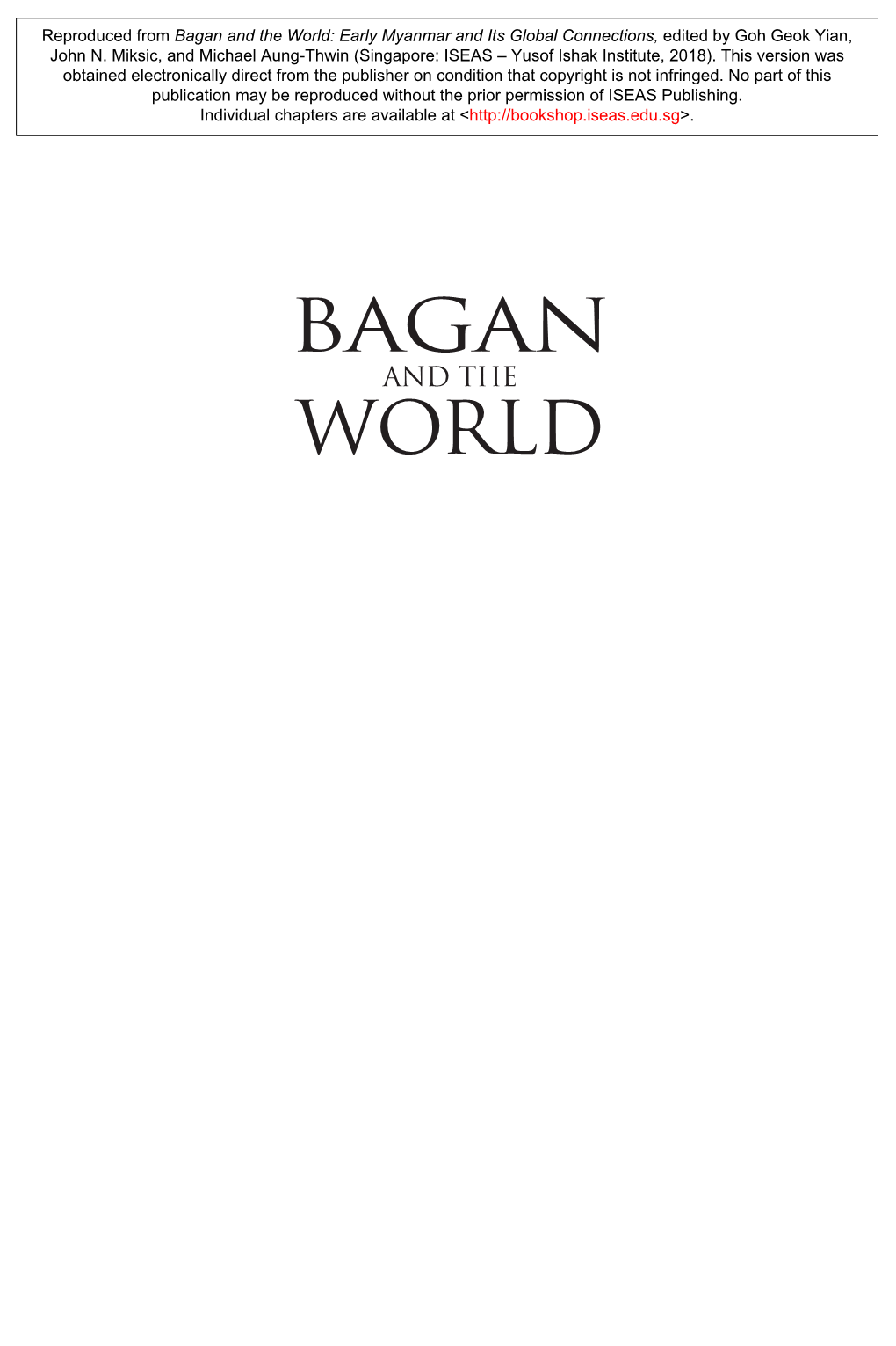 Bagan and the World: Early Myanmar and Its Global Connections