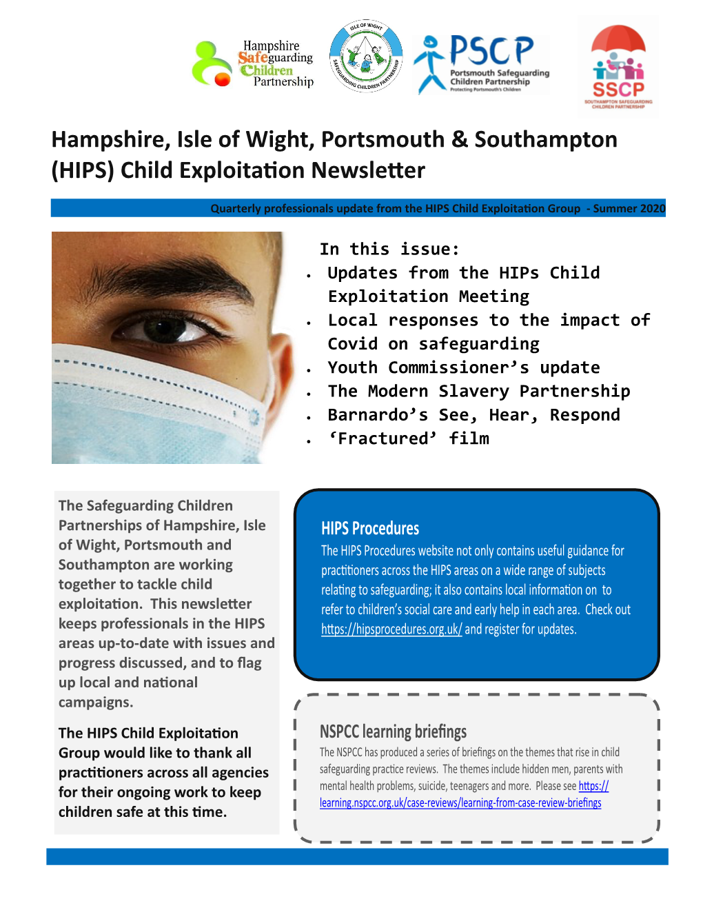 Hampshire, Isle of Wight, Portsmouth & Southampton (HIPS) Child Exploitation Newsletter