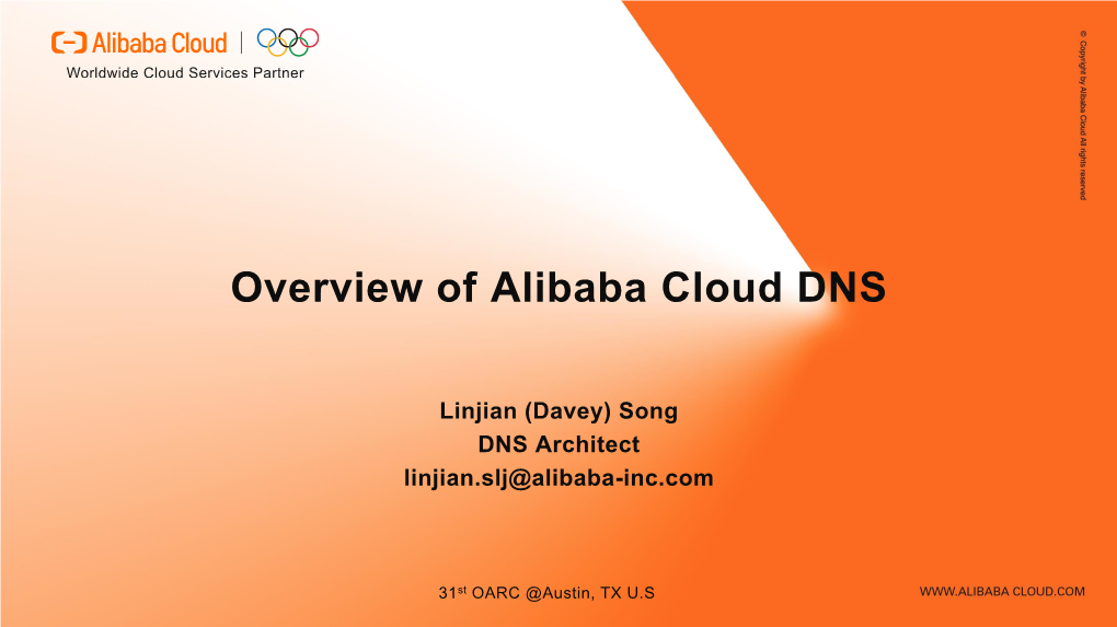 Overview of Alibaba Cloud DNS-V5.Pdf