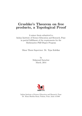 Grushko's Theorem on Free Products, a Topological Proof